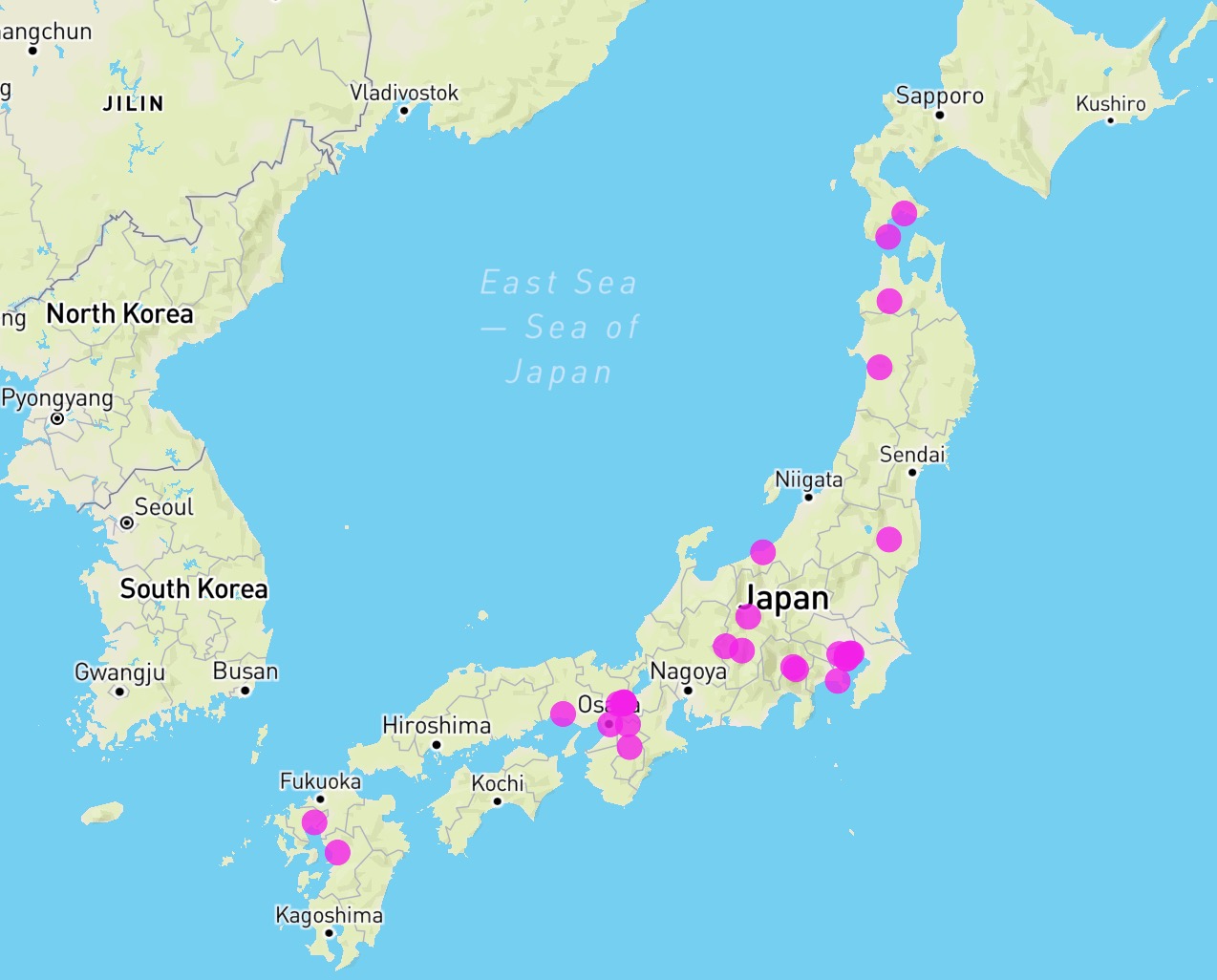 Outdoor Karten Demo HDmaps: Sakura / Hanami in Japan